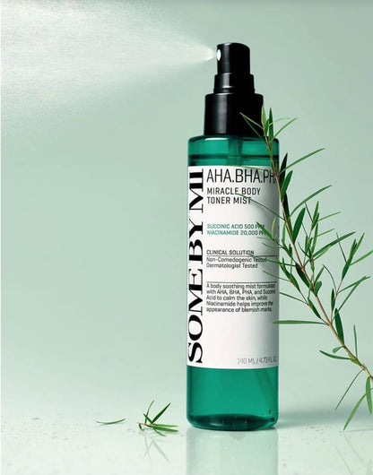 SOME BY MI AHA-BHA-PHA 30 Days Miracle Body Toner Mist nuo kūno spuogelių