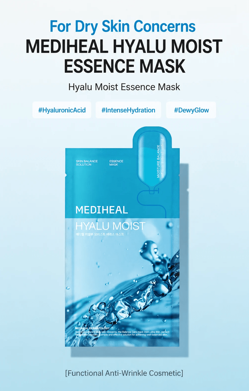 Mediheal Essential Mask lakštinė veido kauke, 24 ml - haru.lt | Korėjietiška kosmetika internetu – K-Beauty