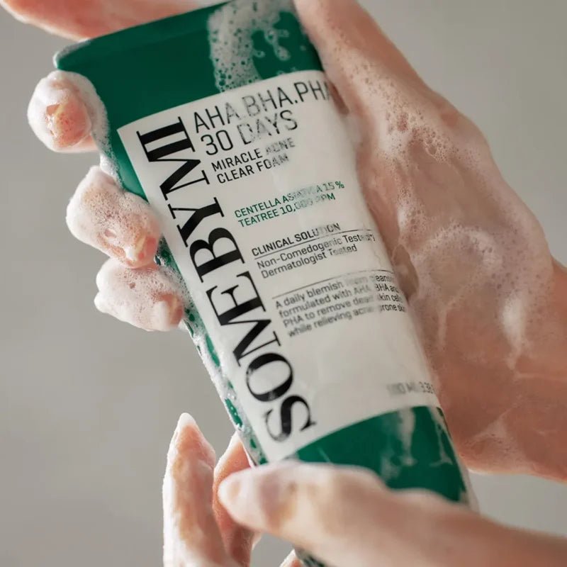 SOME BY MI AHA-BHA-PHA Miracle Acne Clear Foam veido prausiklis | haru.lt