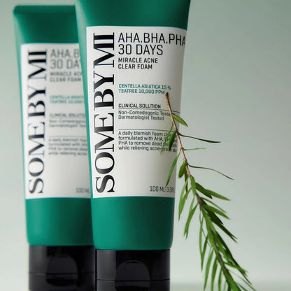 SOME BY MI AHA-BHA-PHA Miracle Acne Clear Foam veido prausiklis | haru.lt