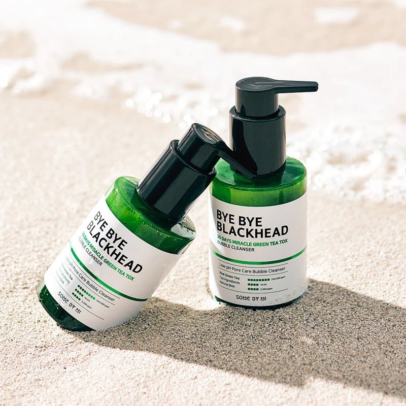 SOME BY MI Bye Bye Blackhead Miracle Green Tea Tox Bubble Cleanser veido prausiklis | haru.lt