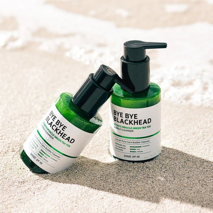 SOME BY MI Bye Bye Blackhead Miracle Green Tea Tox Bubble Cleanser veido prausiklis | haru.lt