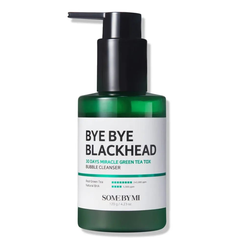 SOME BY MI Bye Bye Blackhead Miracle Green Tea Tox Bubble Cleanser veido prausiklis | haru.lt