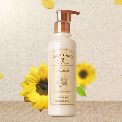 THE FACE SHOP Rich Hand V Soft Touch rankų losjonas - haru