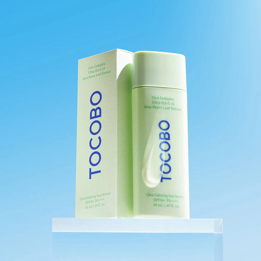 TOCOBO Cica Calming Sun Serum SPF50+ apsauginis kremas nuo saulės - haru