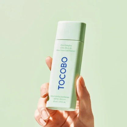 TOCOBO Cica Calming Sun Serum SPF50+ apsauginis kremas nuo saulės - haru