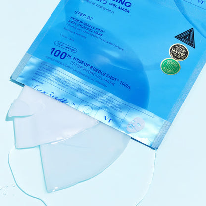 VT COSMETICS Hydrop Reedle Shot 100hL 2-Step Mask veido kaukė